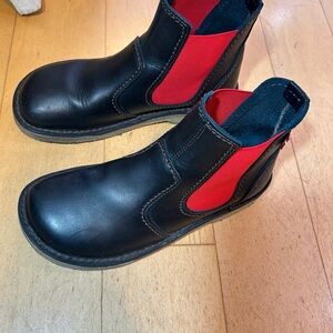 Stylish Black and Red Ankle Boots for Women
